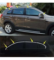 Chevrolet Captiva Uyumlu 2006 Sonrası Cam Üst Çıtası Krom Parça (Karışık)