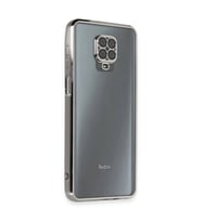 Note 9 Pro Kılıf  Lensli  - Gümüş