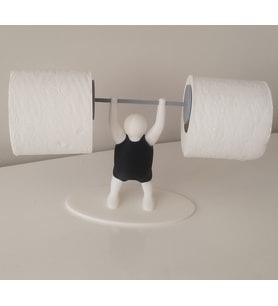 Halterci Figürlü Tuvalet Kağıdı Tutucu  Yedek Tuvalet Kağıdı Askısı  Dekoratif Banyo/Tuvalet Aksesuarı