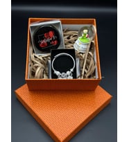 Kutu İçerisinde Paslanmaz Çelik Charmlı Pandora Bileklik,Dekoratif Mum ve Mini Kar Küresi