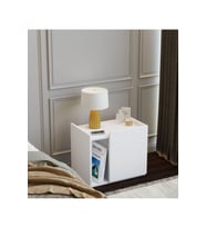50 cm Mdf Modern Beyaz Komodin Çok Amaçlı Dolap Yan Sehpa
