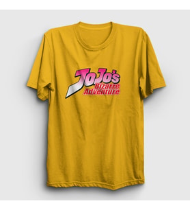 Presmono Unisex Sarı Logo Anime Jojo T-Shirt 322570tt (Sarı)