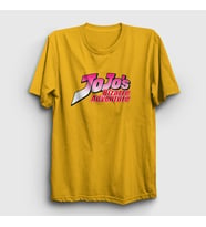 Presmono Unisex Sarı Logo Anime Jojo T-Shirt 322570tt (Sarı)