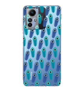 PrintiFy Xiaomi Redmi Note 12S ile Uyumlu Nazar Boncuğu 4  Kamera Korumalı Şeffaf Silikon Kılıf