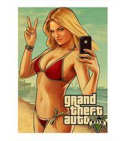 Gta 5 Bikinili Kız Mdf Tablo