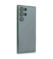 Samsung Galaxy S22 Ultra Kılıf Razer Lensli Silikon - Yeşil