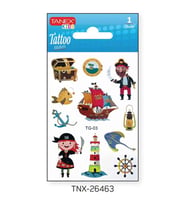 Tanex 7,5x10,5mm Sevimli Korsan Mini Tatoo TNX-26463