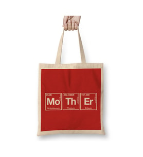Mother Of All Elements Anneler Günü Beyaz Bez Çanta Uzun Saplı Alışveriş Çantası Plaj Çantası