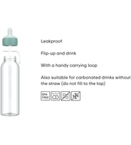 Mepal – Pipetli Içecek Şişesi Campus Flip-Up 500 Ml Mavi – Çocuklar Için Pipetli Su Şişesi – Gazlı A (Çok Renkli)