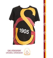Galatasaray Lisanslı Büyük Logolu Çocuk T-shirt (Siyah)