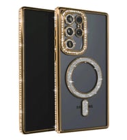 Durukar® Samsung Galaxy S23 Ultra Joke Simli Magneticsafe Kılıf - Gold