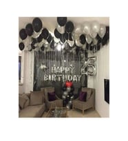 Yetişkin Doğum Günü Seti Gümüş Happy Bırthday Seti