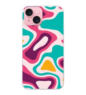 PrintiFy Apple iPhone 15 Plus Uyumlu Renkli Desen Tasarımlı Slim Fit Şeffaf Silikon Kılıf