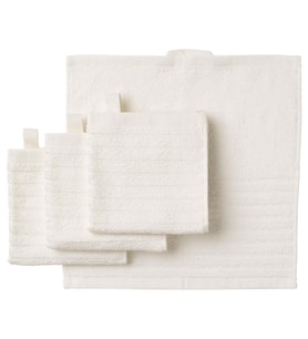 4 Adet Banyo-Mutfak El Havlusu Beyaz Renk MeridyenDukkan 30x30 cm, 4 Lü