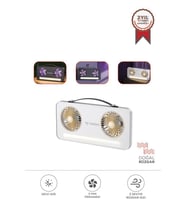 Torima F-23 Beyaz LED Işıklı Çift Fanlı Mini Masaüstü Vantilatör 1200mAh Şarjlı Taşınabilir Fan