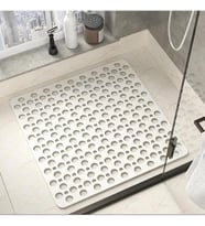 Kaydırmaz Duşakabin Banyo Ve Duş Paspası Kare Bubble Vantuzlu Yapışır 54 X 54 Cm BEYAZ RENK SEA149B