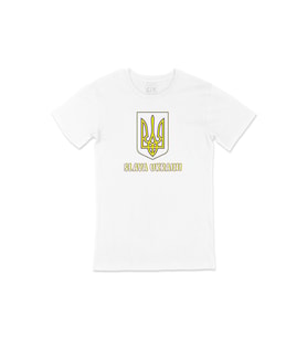 Slava Ukraini Logo Tişört (Beyaz)