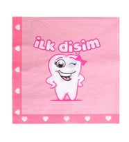 İlk Dİşim Peçete Pembe Kağıt Peçete 33x33cm pk:20-