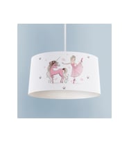 MEKTA HOME BEBEK VE ÇOCUK ODASI Balerin ve Unicorn Kız Desenli Pembe Avize