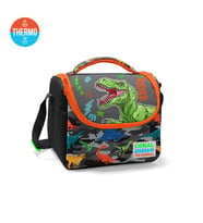 Coral High Kids Siyah Gri Dinozor Desenli Thermo Beslenme Çantası 11744