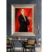 Gümüş Çerçeveli Atatürk Tablo ds61