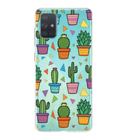 PrintiFy Samsung Galaxy A71 ile Uyumlu 1mm Slim Fit Water Color 4 Baskılı Şeffaf  Kılıf