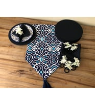 SOFRA SUNUM SETİ MARİN DAMASK DESEN (Krem)