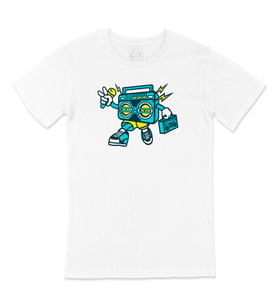 Boom Box Robot Tişört