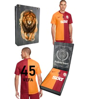 Galatasaray Orijinal 23-24 Parçalı İsme Özel 5 Yıldızlı Forma Hediyelik Ahşap Kutulu (Sarı-Kırmızı)