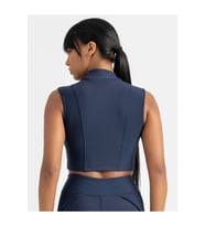 Lacivert Dikiş Modelli Sculpt Line Spor Büstiyer ( Sporcu Sütyeni )