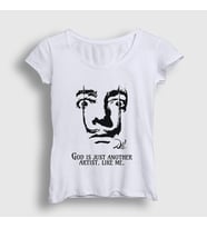 Presmono Kadın Beyaz God Ressam Painter Salvador Dali T-Shirt 430808tt