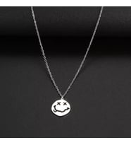 Kişiye Özel 925 Ayar Gümüş Emoji Kolye (Gümüş)