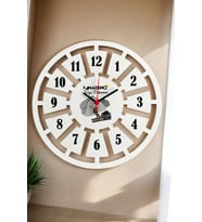 Madenci Duvar Saati 40cm (Beyaz)