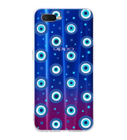PrintiFy Oppo RX17 Neo  ile Uyumlu 1mm Slim Fit Nazar Boncuğu 1 Baskılı Şeffaf  Kılıf