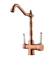 Yağız Rustik Arıtmalı Mutfak Bataryası Rose Gold Arıtmalı Batarya Pirinç