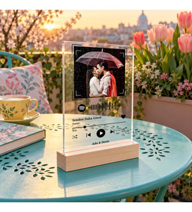 Kişiye Özel Fotoğraflı Spotify Barkodlu Pleksi Plak - Anneye, Babaya, Sevgiliye, Arkadaşa Hediye