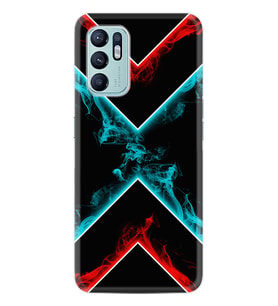 Oppo Reno 6 Kılıf Silikon Desen Özel Seri Smoke 1728
