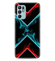 Oppo Reno 6 Kılıf Silikon Desen Özel Seri Smoke 1728