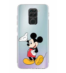 Xiaomi Redmi Note 9  Kamera Korumalı Kapak Mickey Mouse Tasarımlı Şeffaf  Kılıf