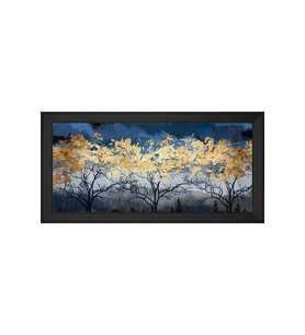 Soyut Şekiller Motifli Kanvas Tablo 50 x 70 cm Siyah Çerçeve