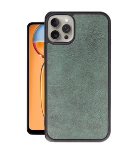 Newface Apple iPhone 15 Pro Max Kılıf Aras Deri Kapak - Koyu Yeşil