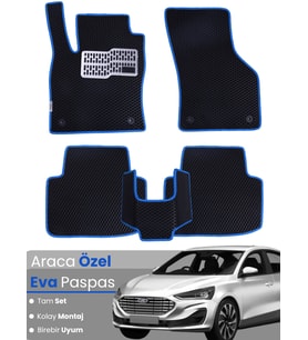 FORD FOCUS 5 (2024-2025) Uyumlu EVA Paspas Tam Set–Araca Özel,Su Geçirmez,Kolay Montaj