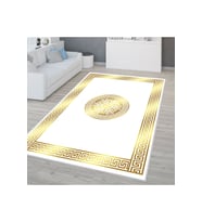 Rovigo Home Dijital Baskı Yıkanabilir Kaymaz Taban Salon Halısı RVG0327-SM46 (Beyaz)