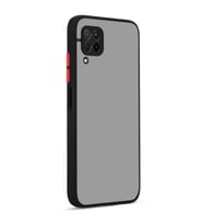 Huawei P40 Lite Kılıf Kamera Korumalı Mat Sert Lüx Rubber (Siyah)