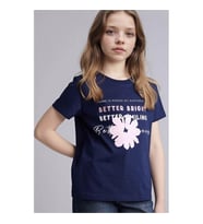 Defacto Baskılı Lacivert Kız Çocuk T-Shirt G1764A8/NV248