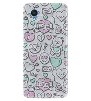 Alcatel 1 2022 Kılıf Resimli Desenli Silikon Platinium Series I Love You 1882