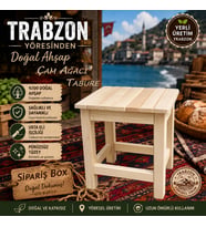 Doğal Masif Çam Çok Amaçlı Ahşap Tabure