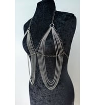 Eşsiz Tasarım GOLD Zincirli Bralet Bikini Kolyesi Vücut Aksesuarı