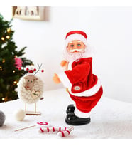 Dans Eden Popo Sallayan Noel Baba Hareketli Müzikli Noel Baba 28 cm Twork Vitrindolusu