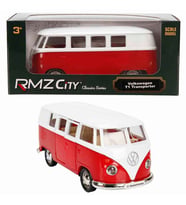 1:32 RMZ City Alman Klasikleri Serisi Die Cast Çek Bırak Model Araba - Kırmızı Volkswagen T1 Transporter Kırmızı